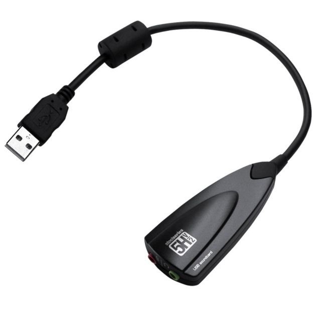 Wewoo - Carte Son USB noir externe 5H V2 USB 7.1 Channel Sound - Carte Son