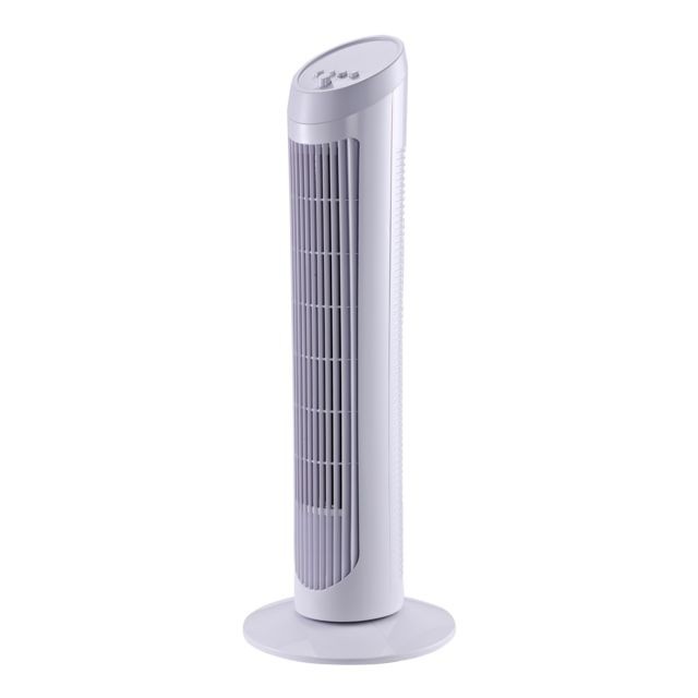 Homcom - Ventilateur colonne tour oscillant silencieux 45 W 3 vitesses 27L x 27l x 75H cm blanc Homcom  - Ventilateur colonne silencieux