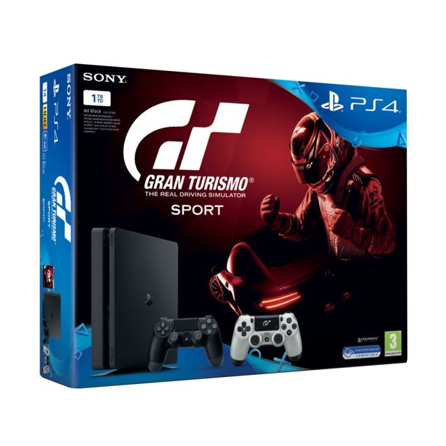 Sony - Console PS4 1TO + jeu PS4 GT SPORT + manette PS4 DualShock 4 - Sony