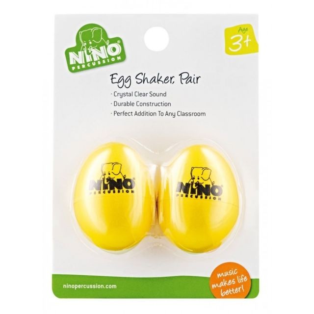 Nino - Paire shakers oeuf couleur jaune- NINO540Y-2 Nino  - Petites percussions