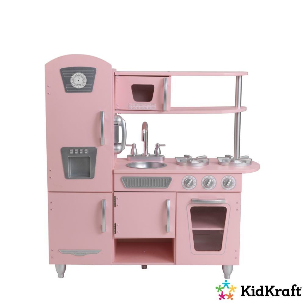 Maisons de poupées KidKraft Cuisine enfant en bois Vintage - Rose - 53179