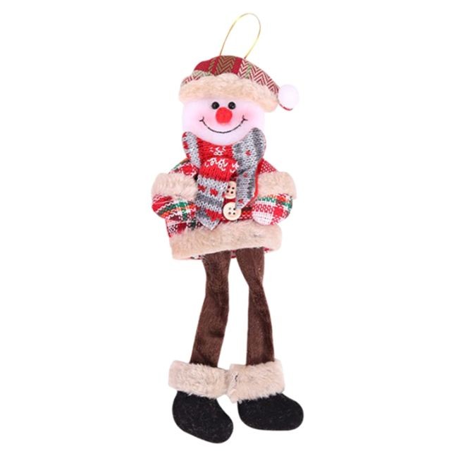 marque generique - bonhomme de neige décoration de vacances de Noël jambe longue poupée en peluche marque generique  - Deco noel bonhomme de neige
