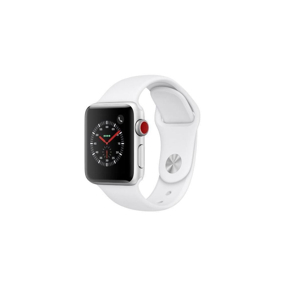 Apple Watch Apple Watch Series 3 42mm GPS Alu. Argent Bracelet Sport Blanc