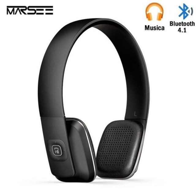 Marsee - Casque Bluetooth, Bluetooth 4.1 Haute Fidélité Sans Fil pour Samsung S8, S8+, S9, S9+, Note 8 / 9, iPhone X/ XS/XS Max/XR/ 8 - Casque Non étanche