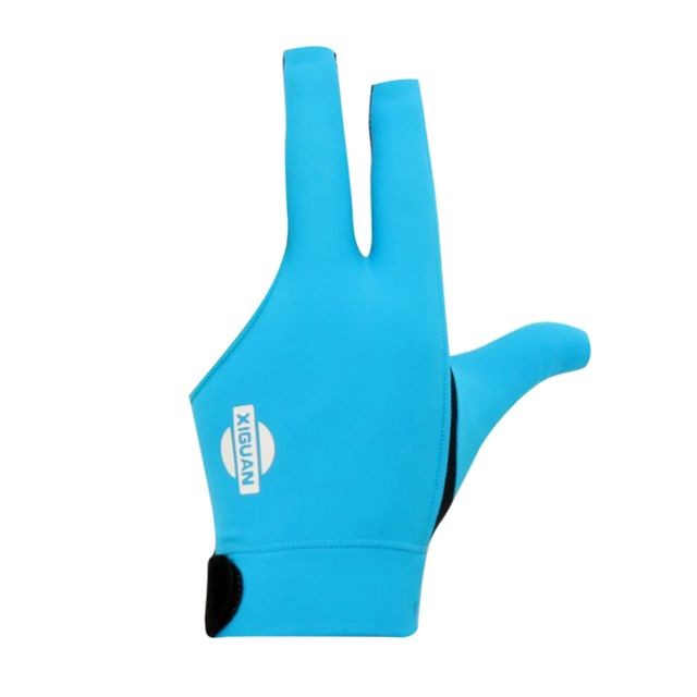 marque generique - 3-doigts professionnel élastique main gauche snooker pool cue gant de billard bleu marque generique  - Billard professionnel