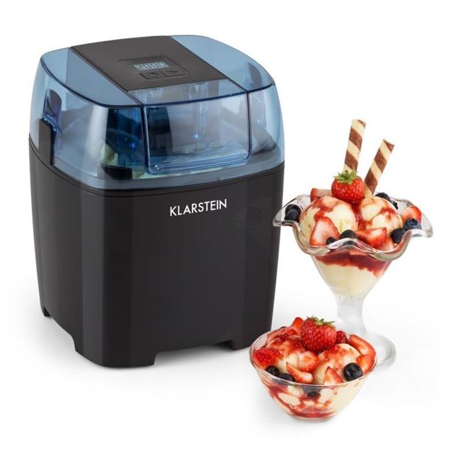 Machine à glaçons Klarstein Klarstein Creamberry Machine à glace Bac isotherme Machine à frozen yogourt 1,5L noir KLARSTEIN