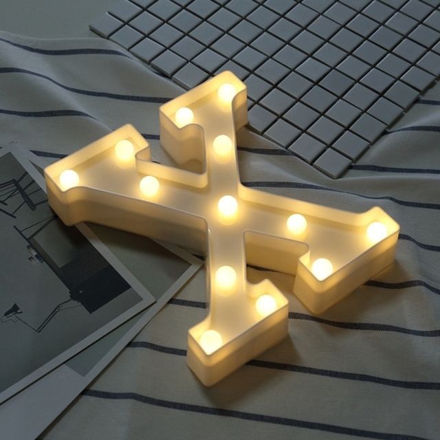 Wewoo - Guirlande Lumière anglaise décorative de forme de lettre de l'alphabet X, sèche chaude de vacances de LED Wewoo  - Lettre lumineuse led