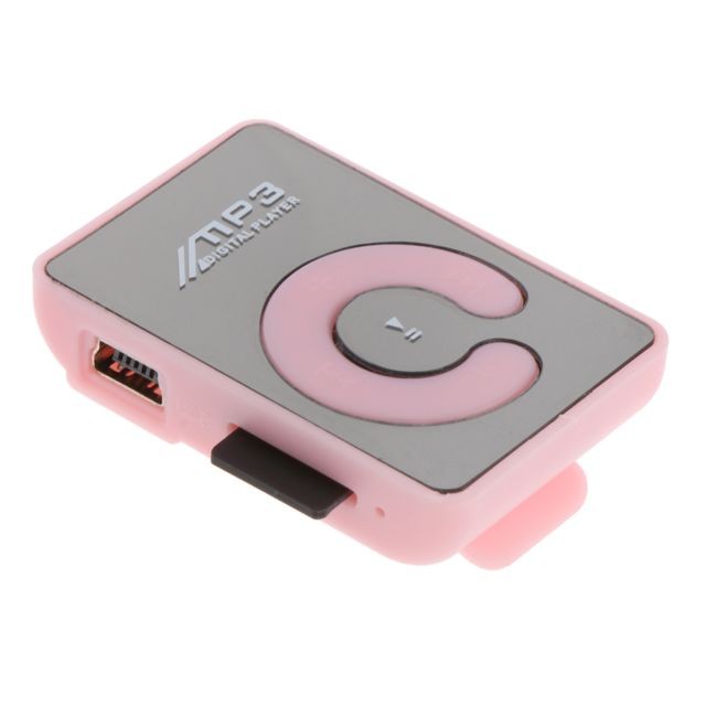 Lecteur MP3 / MP4 Clip Portable Mini USB MP3 Lecteur De Musique MP3 Carte Micro SD TF Up Rose