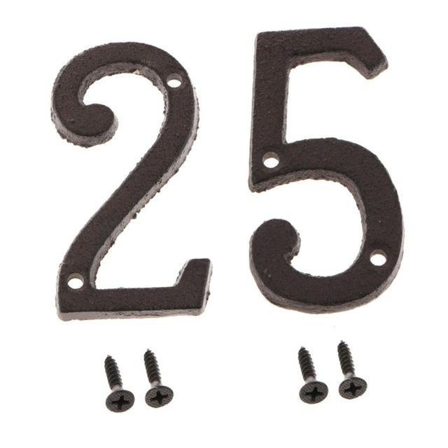 marque generique - 2x fer forgé antique porte numéro de la maison porte plaque bricolage chiffres 2 5 marque generique - Marchand Valtroon