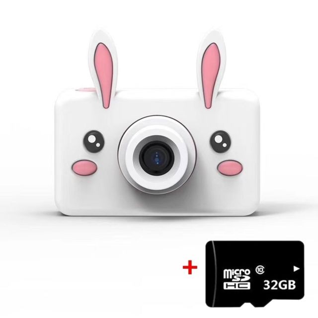 Wewoo - Caméra Enfant D9 800 W Pixel Lens Mode Mini sport numérique mince et légère avec écran de 2,0 pouces et étui de protection de lapin et mémoire 32G pour enfants - Appareil photo enfant Wewoo
