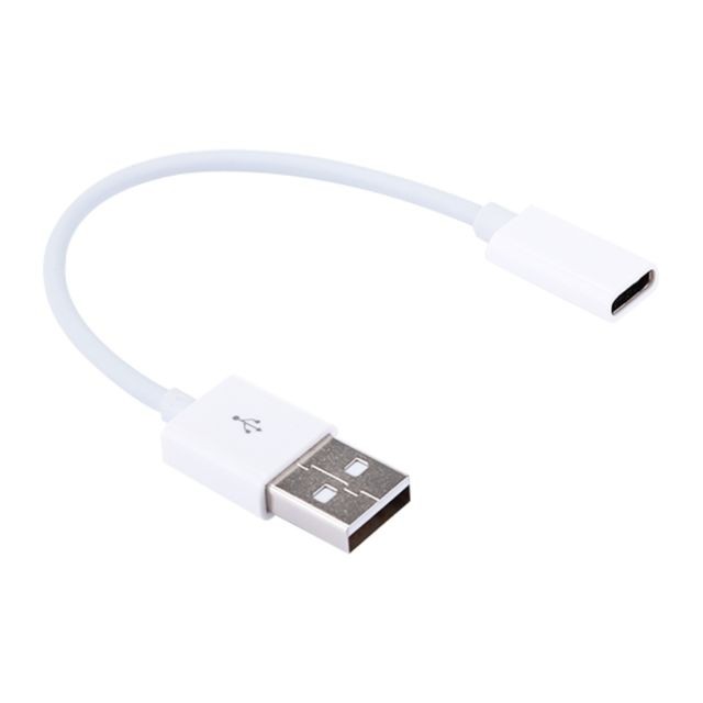 Wewoo - Câble blanc pour Samsung, LG, Huawe, OnePlus, Xiaomi et autres Smartphones 15cm USB 2.0 mâle vers USB-C / Type-C adaptateur femelle, - Chargeur Universel
