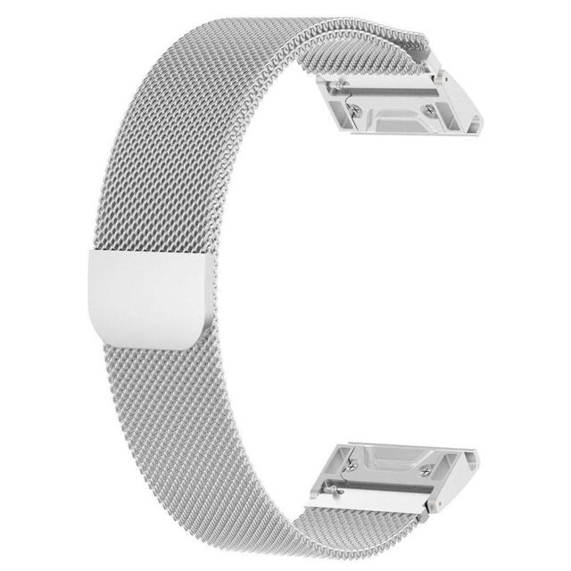 Wewoo - Bracelet pour montre connectée Garmin Fenix 5 Milan Metal en acier inoxydable métalargenttaille 26 mm Wewoo  - Garmin Fénix Montre et bracelet connectés