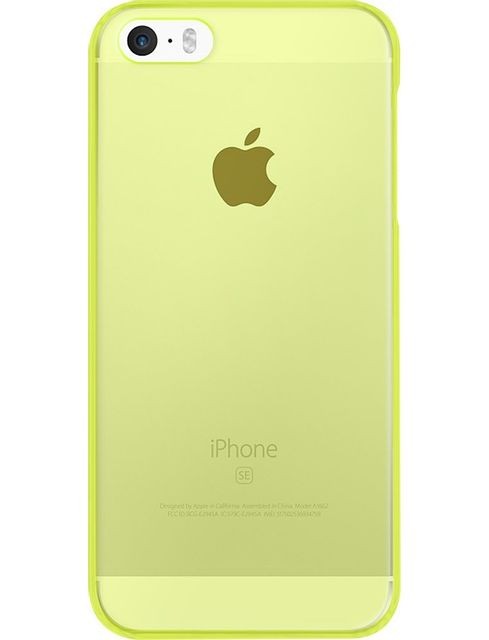 Bigben - Coque rigide translucide jaune fluo pour iPhone 5/5S/SE - Coque, étui smartphone Polyuréthane