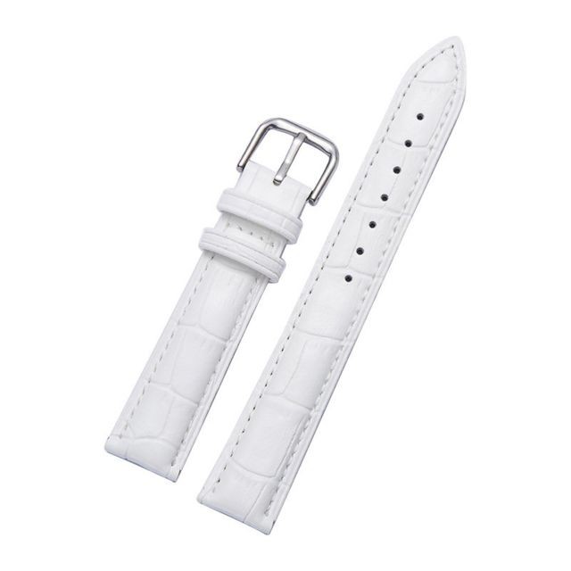 Wewoo - Bracelet pour montre connectée Dragonne en cuir de détachable de montreSpécification 16mm Blanc Wewoo  - Bracelet connecté Wewoo