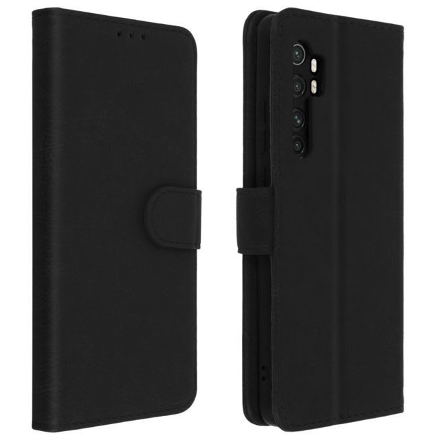 Avizar - Étui Xiaomi Mi Note 10 Lite Housse Intégrale Porte-carte Fonction Support noir Avizar  - Accessoire Smartphone