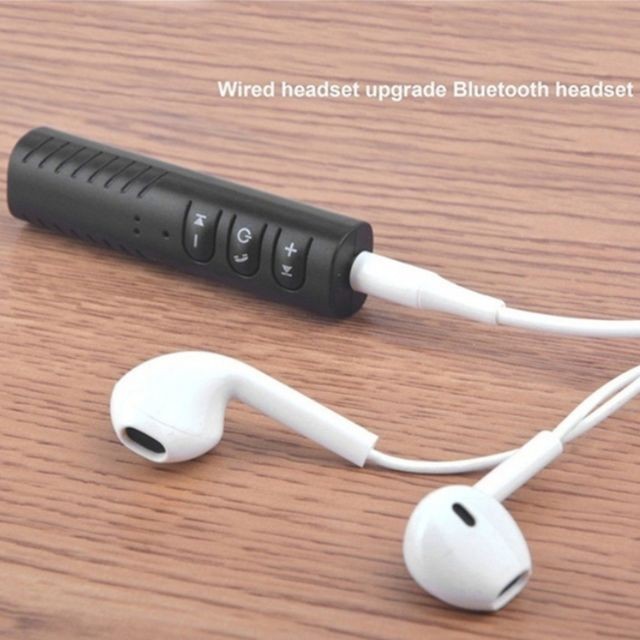 marque generique 3,5 Mm Sans Fil Bluetooth Jack Récepteur Audio Haut-parleur Casque Noir