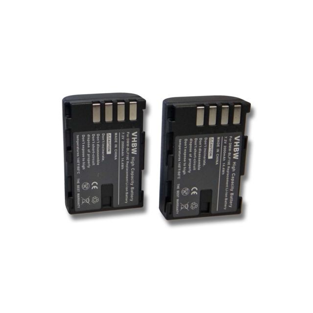 Vhbw - 2 x batteries vhbw Li-Ion Set 2000mAh (7.2V) pour appareil photo Panasonic Lumix DMC-GH4, DMC-GH4R comme DMW-BLF19, DMW-BLF19E. Vhbw  - Batterie Photo & Video