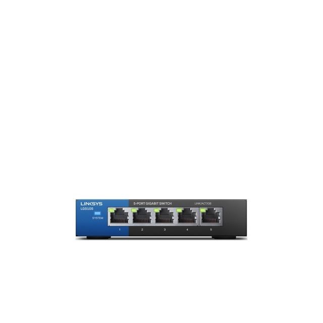 Linksys - Linksys LGS105 Non-géré Gigabit Ethernet (10/100/1000) Noir, Bleu - Linksys