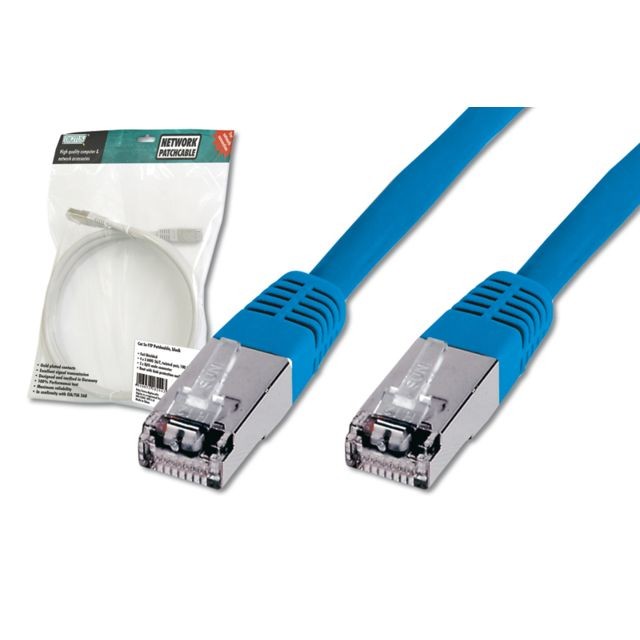 Toner Digitus Digitus Patch Cable, SFTP, CAT5E, 1M, blue câble de réseau Bleu