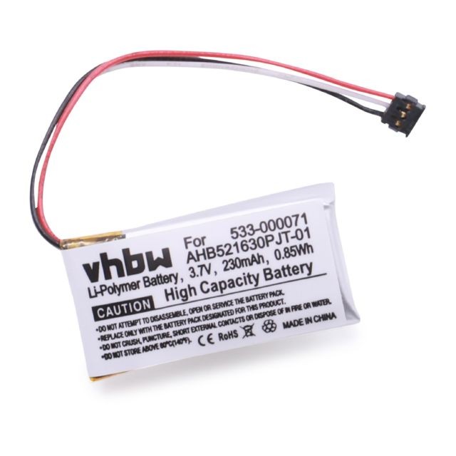 Vhbw - vhbw batterie de remplacement 230mAh (3.7V) pour souris Logitech Ultrathin Touch Mouse T630, N-R0044 . Remplace: 1311, 533-000071, AHB521630PJT-01. Vhbw  - T630