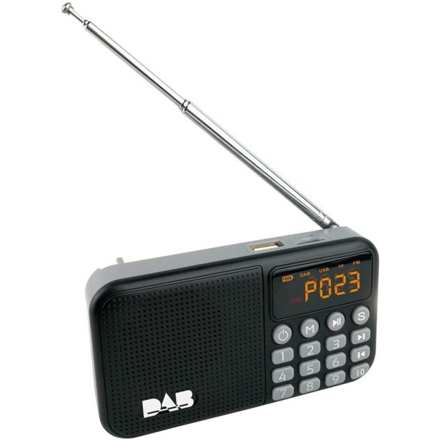 Radio Wewoo Radio numérique DAB multifonctionnelle portable DAB-P8prise en charge BluetoothMP3