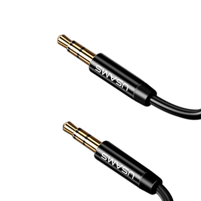 Usams - Câble Audio Jack 3,5mm mâle-mâle Auxiliaire Smartphone Casque Usams Noir Usams  - Câble et Connectique