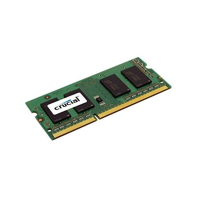 Crucial - Crucial DDR3 4Gb 1600MHz PC3-12800 CL11 SODIMM 204pin 1.35V/1.5V Single Ranked (CT51264BF160BJ) - Crucial