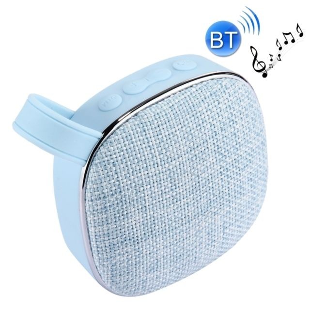Wewoo - Enceinte Bluetooth d'intérieur bleu Conférencier stéréo conception de tissu portable, avec MIC intégré, Appels mains-libres de et carte TF AUX IN, Distance: 10m - Enceintes Hifi Sans fil