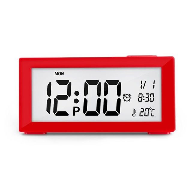 Wewoo - Réveils Veilleuse automatique horloge électronique grand écran réveil rétro-éclairage réglable rouge Wewoo - Horloge Murale Réveil