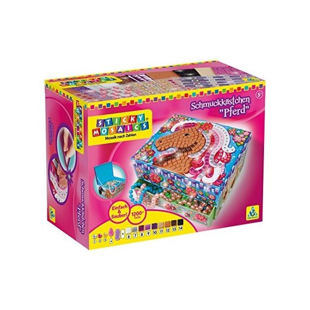 The Orb Factory - The Orb Factory Limited Sticky Mosaics Enchanted Horses Jewelry Box The Orb Factory  - Jeux artistiques The Orb Factory