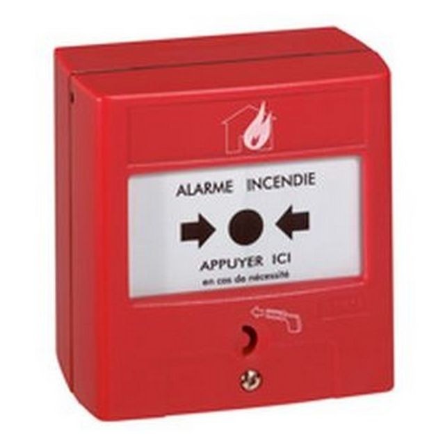 Accessoires sécurité connectée Legrand Legrand 038012 - Déclencheur manuel équip alarme incendie - saillie