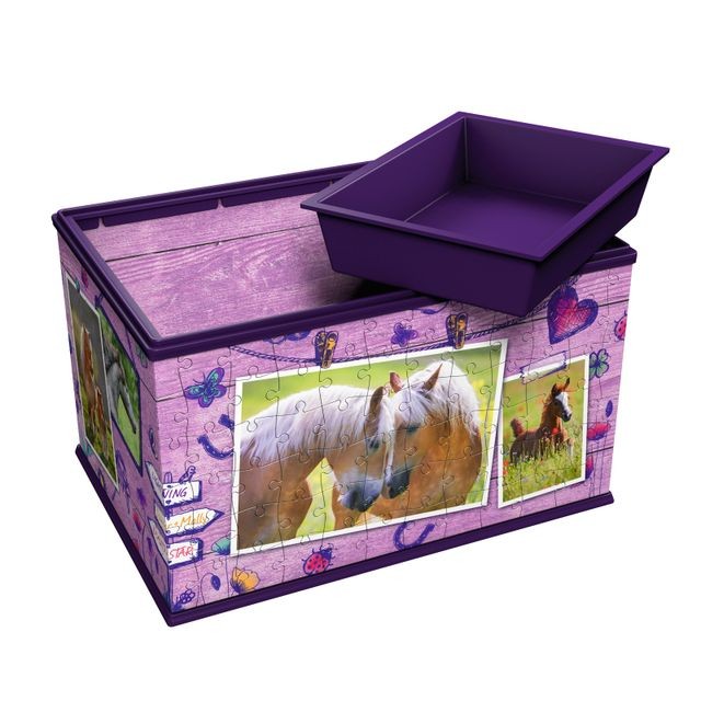 Ravensburger Puzzle 3D Girly Girl Boîte rangement chevaux 216p - 12072