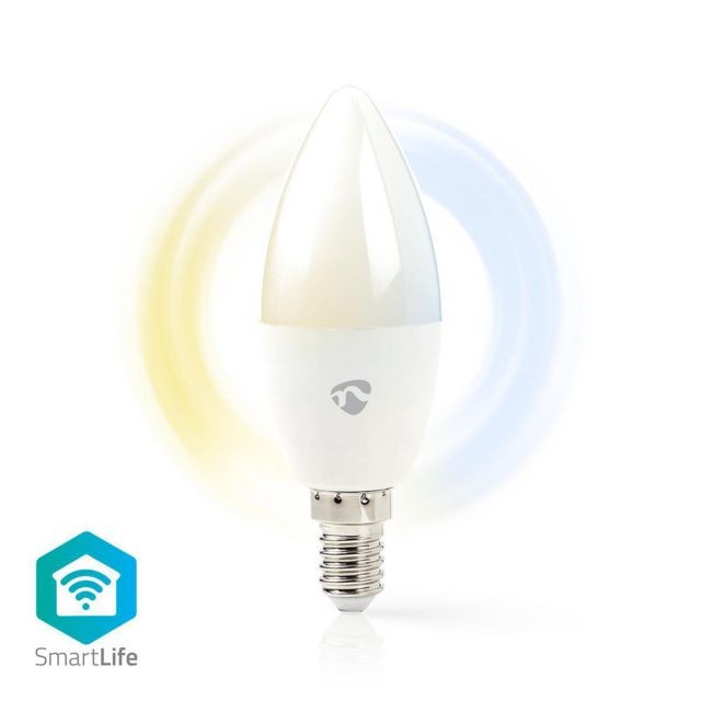 Nedis - Ampoule LED Intelligente Wi-Fi - Blanc Chaud à Blanc Froid - E14 - Soldes Maison connectée