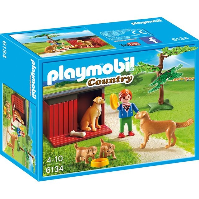 Playmobil Playmobil COUNTRY - Enfant avec famille de goldens retrievers - 6134