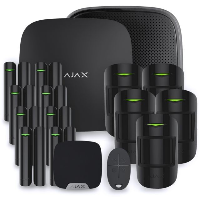 Ajax Systems - Ajax StarterKit Plus noir - Kit 6 Ajax Systems  - Accessoires sécurité connectée Ajax Systems