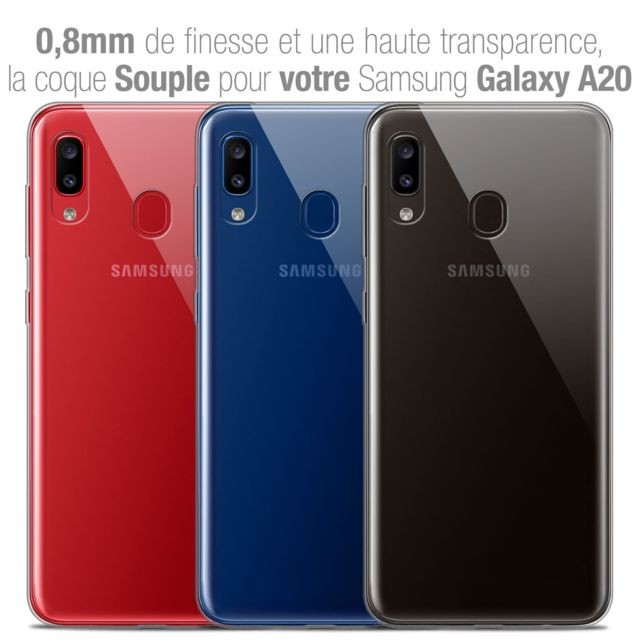 Caseink Coque Pour Samsung Galaxy A20 (6.4 ) [Crystal Ultra Clear HD - Semi Rigide Souple TPU Gel Transparent - Extra Fin 1mm]