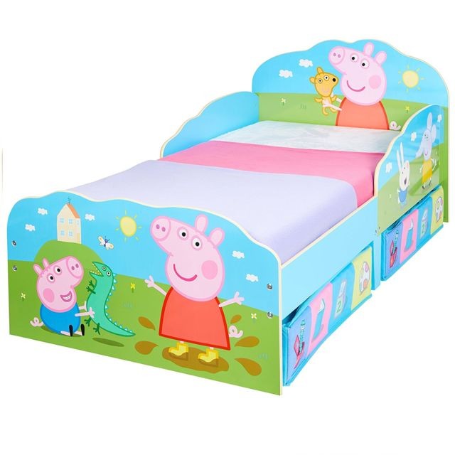 WORLDS APART - Lit enfant Peppa Pig Famille avec tiroirs de rangement - Lit enfant