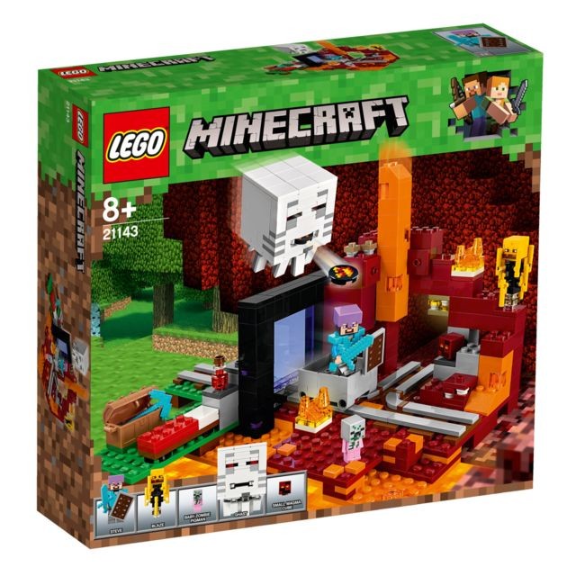 Lego - LEGO® 21143 Minecraft : Le portail du Nether - Jeux de construction