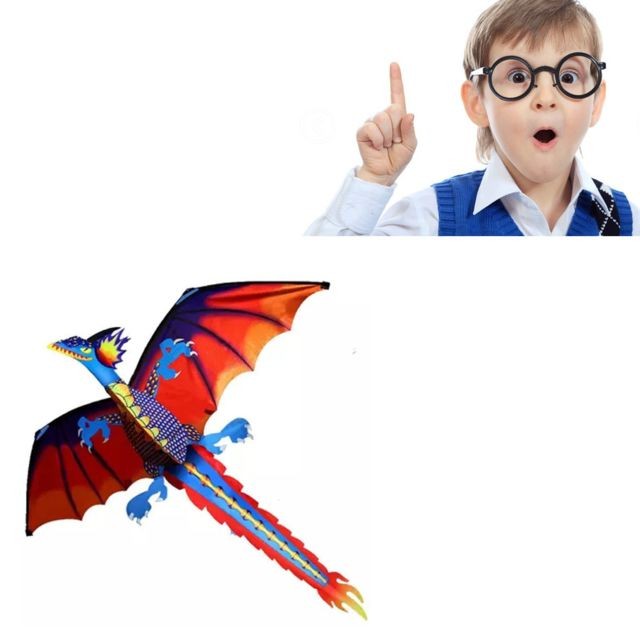 Generic 3D dragon Cerf-volant Enfants Toy Fun activité de plein vol jeu enfants avec la queue