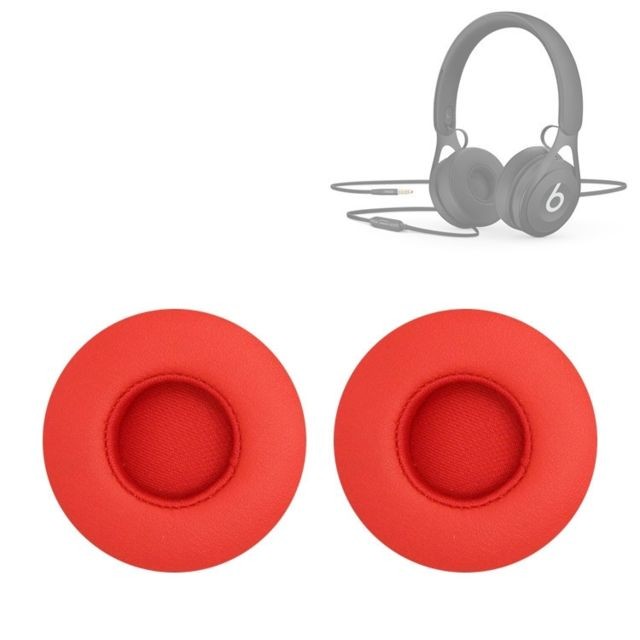 Wewoo - Coussinets Mousse 2 PCS pour Beats EP casque filaire oreille-casque éponge cache-oreilles rouge - Accessoires casque