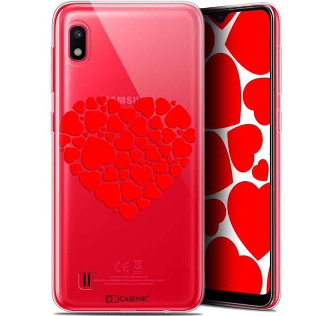 Caseink - Coque Pour Samsung Galaxy A10 (6.2 ) [Gel HD Collection Love Saint Valentin Design Coeur des Coeurs - Souple - Ultra Fin - Imprimé en France] Caseink  - Tab 2 a10 70
