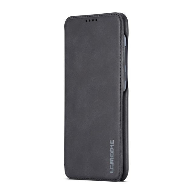 marque generique Etui en PU porte-cartes rétro noir pour votre Huawei P30 Lite