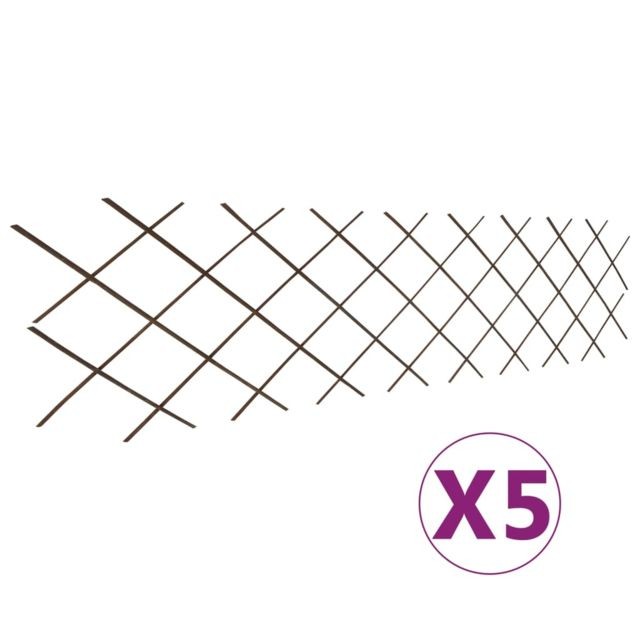 Vidaxl - vidaXL Clôture en treillis de saule 5 pcs 180x60 cm - Clôture en bois