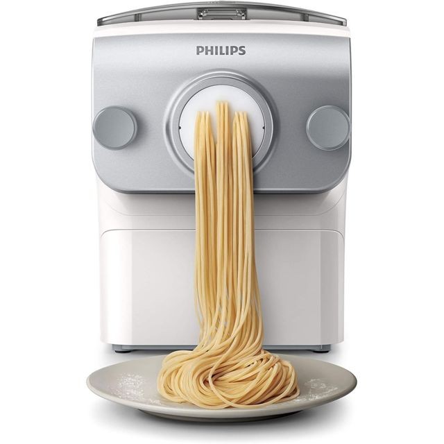 Philips - Machine à pâtes entièrement automatique avec 4 disques 150W blanc gris fumée - Cuisson festive