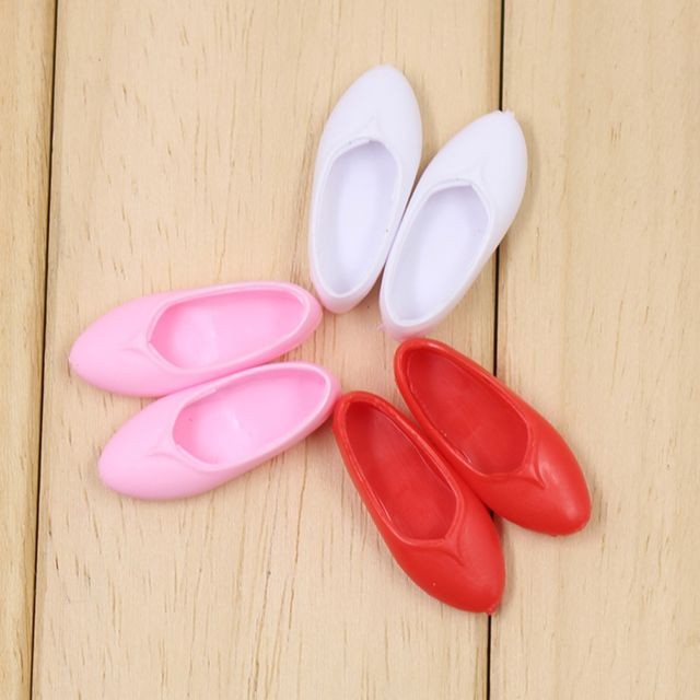 marque generique 1/6 chaussures plates bottes pour blythe pullip licca azone poupées accessoires blanc