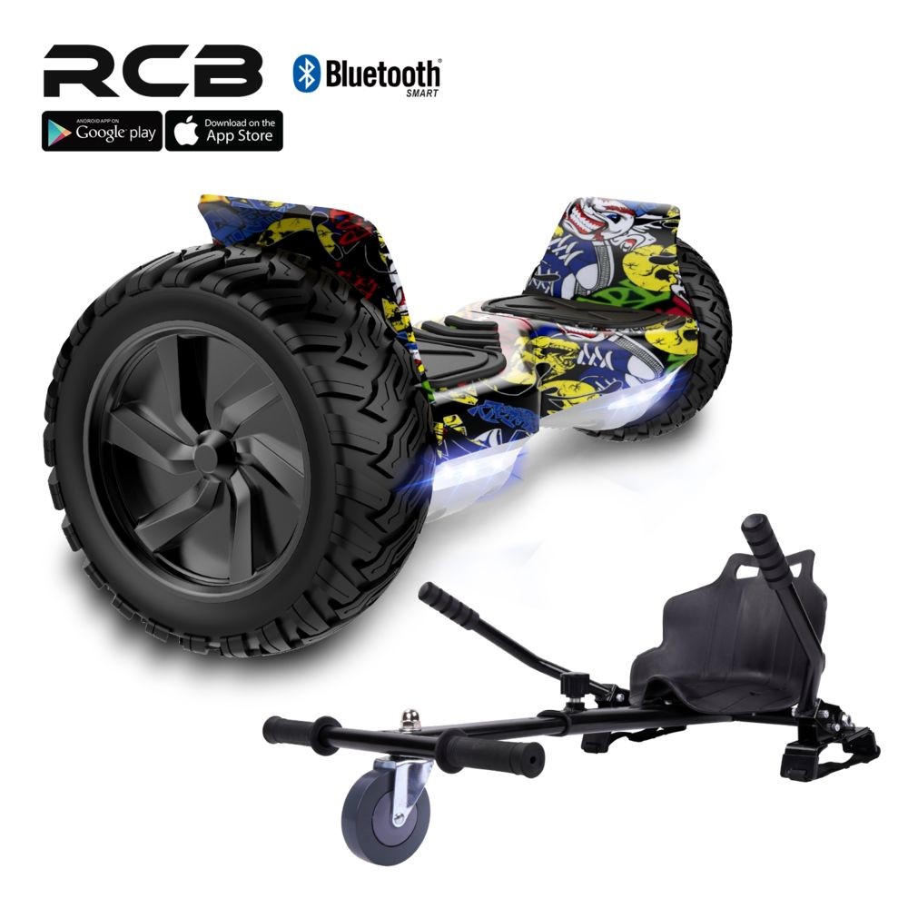 RCB Hoverboards SUV Auto-équilibré Hoverboards APP contrôle Fonction Hoverkart Go Kart，Cadeau pour Enfants Tout Terrain 8.5 /'/' Gyropode Hummer et Bluetooth
