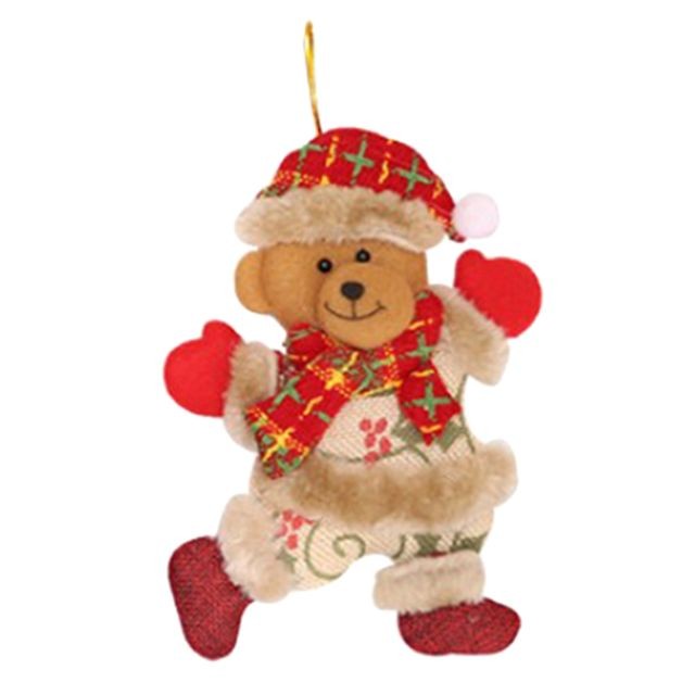marque generique - noël vacances ornements en peluche poupée arbre de noël suspendu décor ours marque generique  - Figurine Noël Décorations de Noël