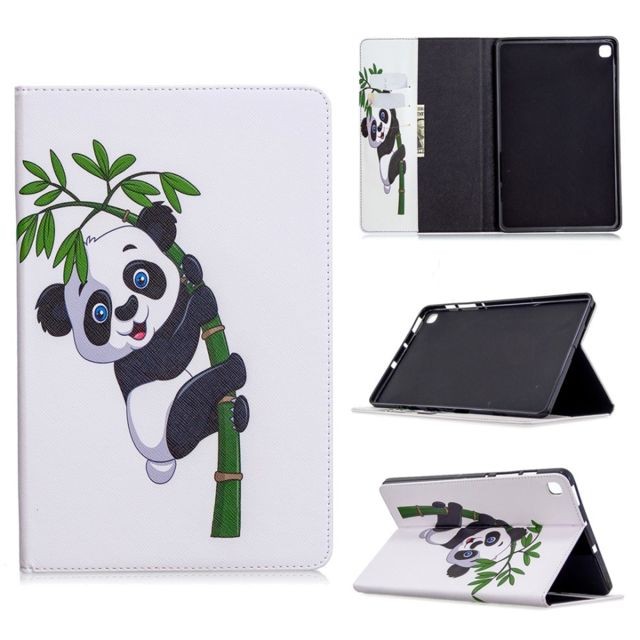 Generic - Etui en PU impression de modèle flip panda et bambou pour votre Samsung Galaxy Tab S6 Lite SM-P610/P615 - Generic