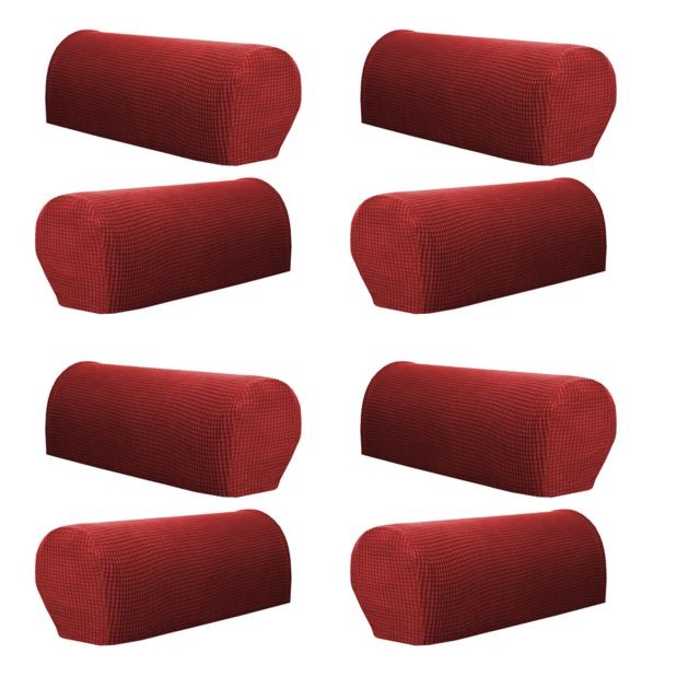 marque generique - ensemble de 8 accoudoirs de sofa de meubles de flanelle couvre protecteurs bordeaux marque generique   - Tiroir coulissant
