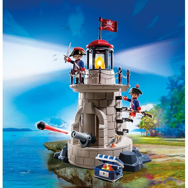 Playmobil - Phare lumineux avec soldats - 6680 Playmobil  - Playmobil phare